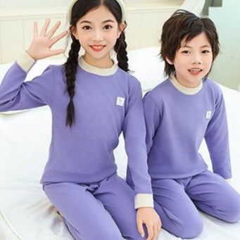 子どもパジャマ やわらかリブ付き上下セットパジャマ