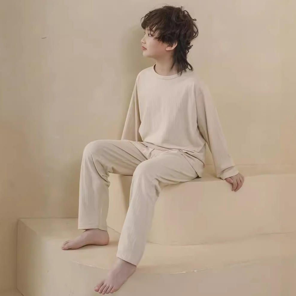 子どもパジャマ やわらか無地おやすみ着