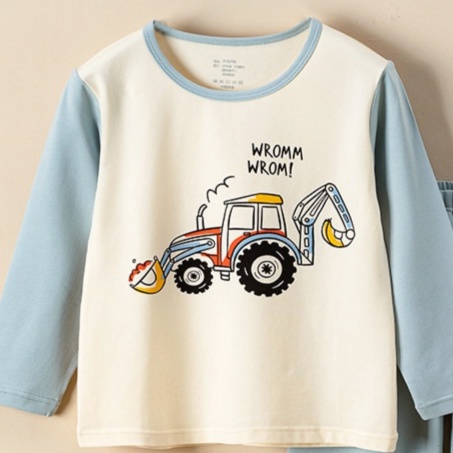 子どもパジャマ 車とパンダの男児パジャマセット