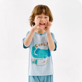 子どもパジャマ おやすみ動物楽団 半袖パジャマセット