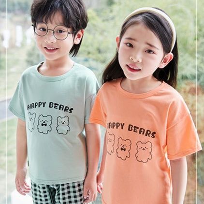 子どもパジャマ にこにこくまさん半袖パジャマセット
