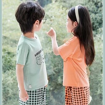 子どもパジャマ にこにこくまさん半袖パジャマセット