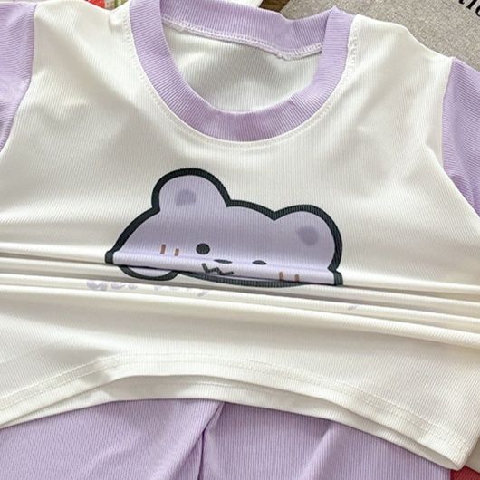 子どもパジャマ ふわもこくまさんルームウェア