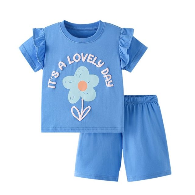 子どもパジャマ お花メッセージ夏用パジャマ