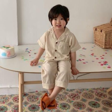 子どもパジャマ 夏用子ども可愛い柄半袖パジャマ上下セット5色展開