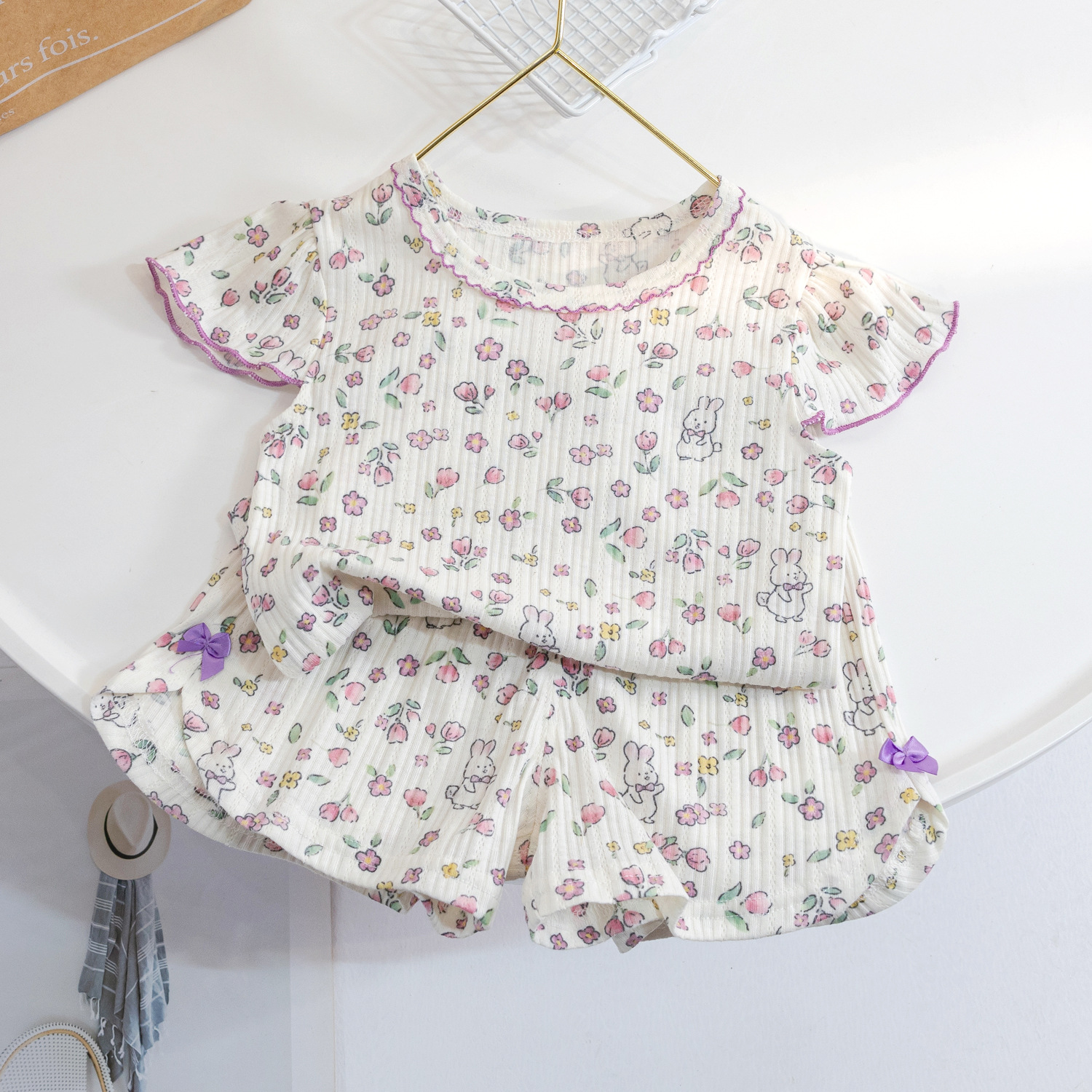 子どもパジャマ お花畑のおやすみセット
