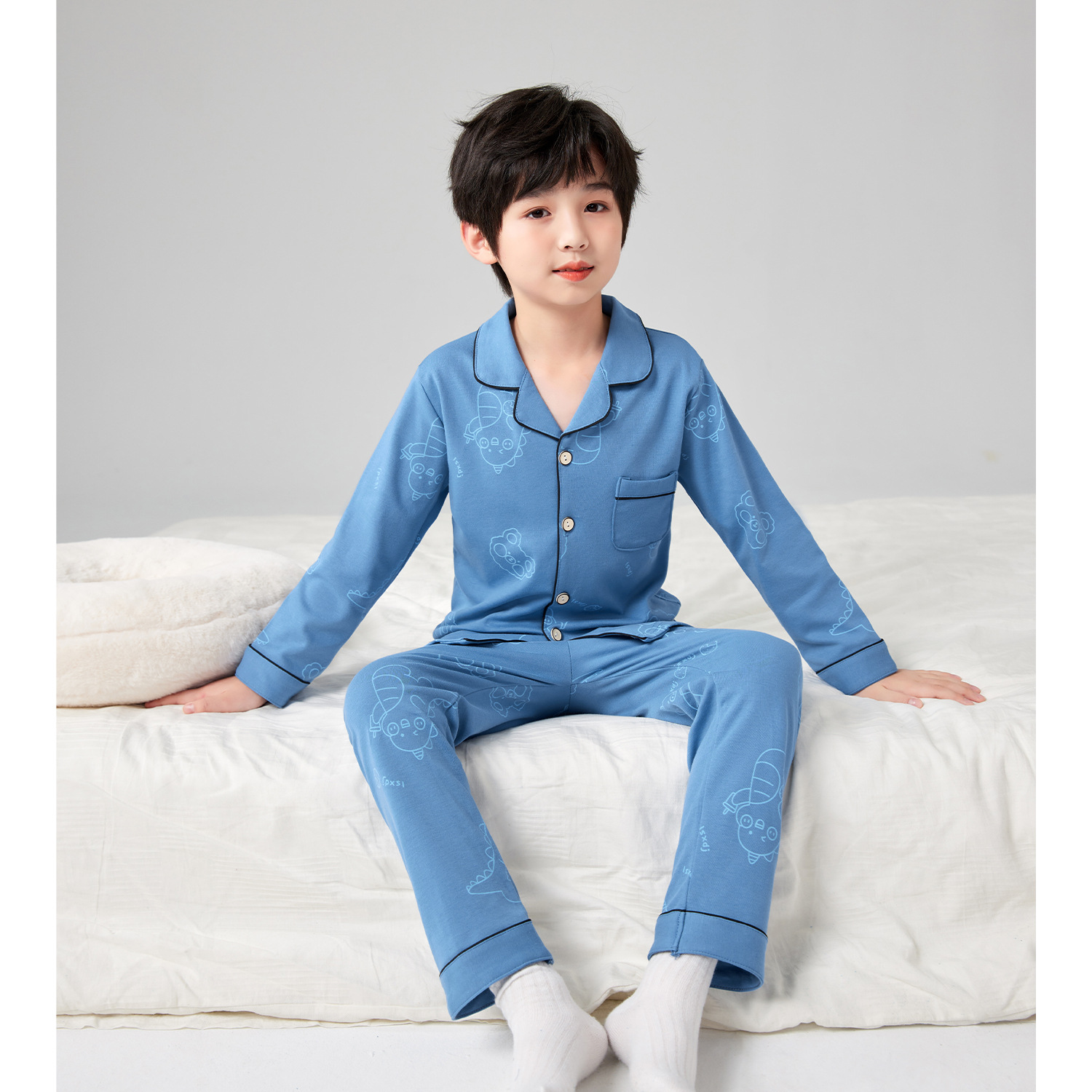 恐竜柄 ふんわり子どもパジャマ