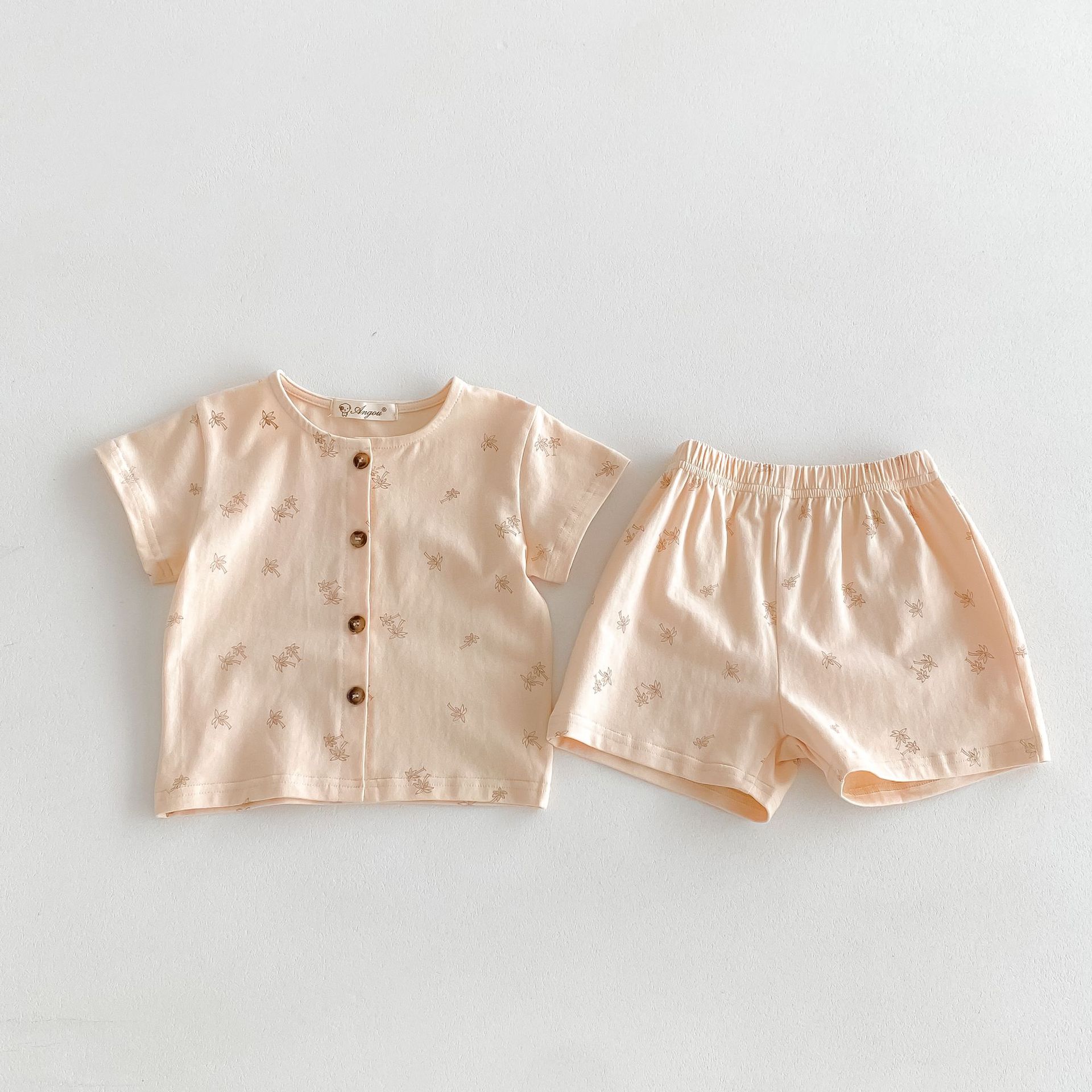 子どもパジャマ 小花刺繍セパレートパジャマ