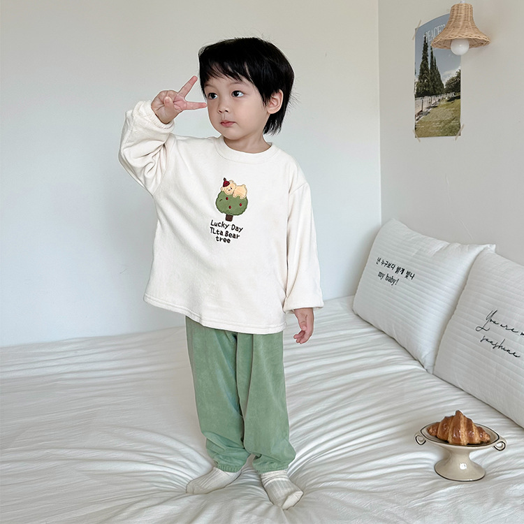子どもパジャマ うさぎとくまの おやすみルームウェア