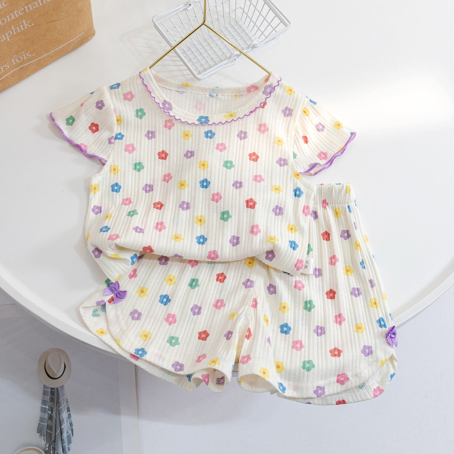 子どもパジャマ お花畑のおやすみセット
