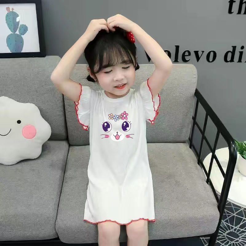 子どもパジャマ ねこちゃんワンピースパジャマ