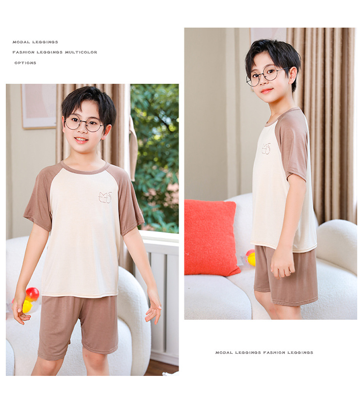 子どもパジャマ ねこモチーフ ラグラン夏パジャマ