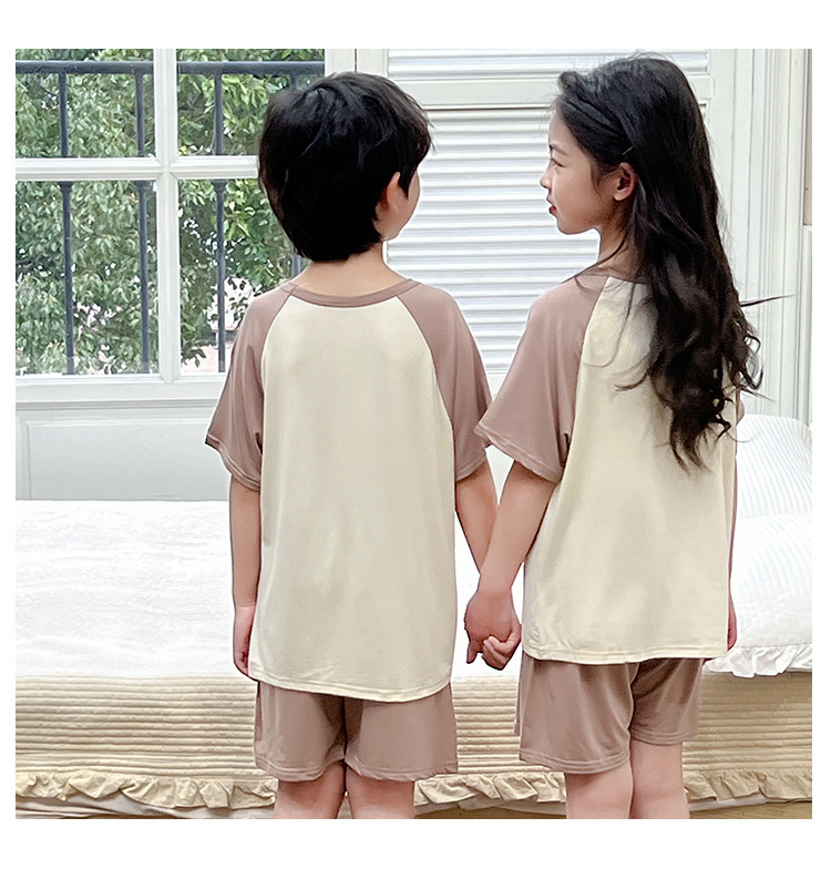 子どもパジャマ ねこモチーフ ラグラン夏パジャマ