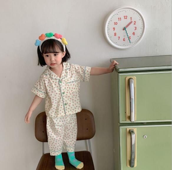 子どもパジャマ 夏用子ども可愛い柄半袖パジャマ上下セット5色展開