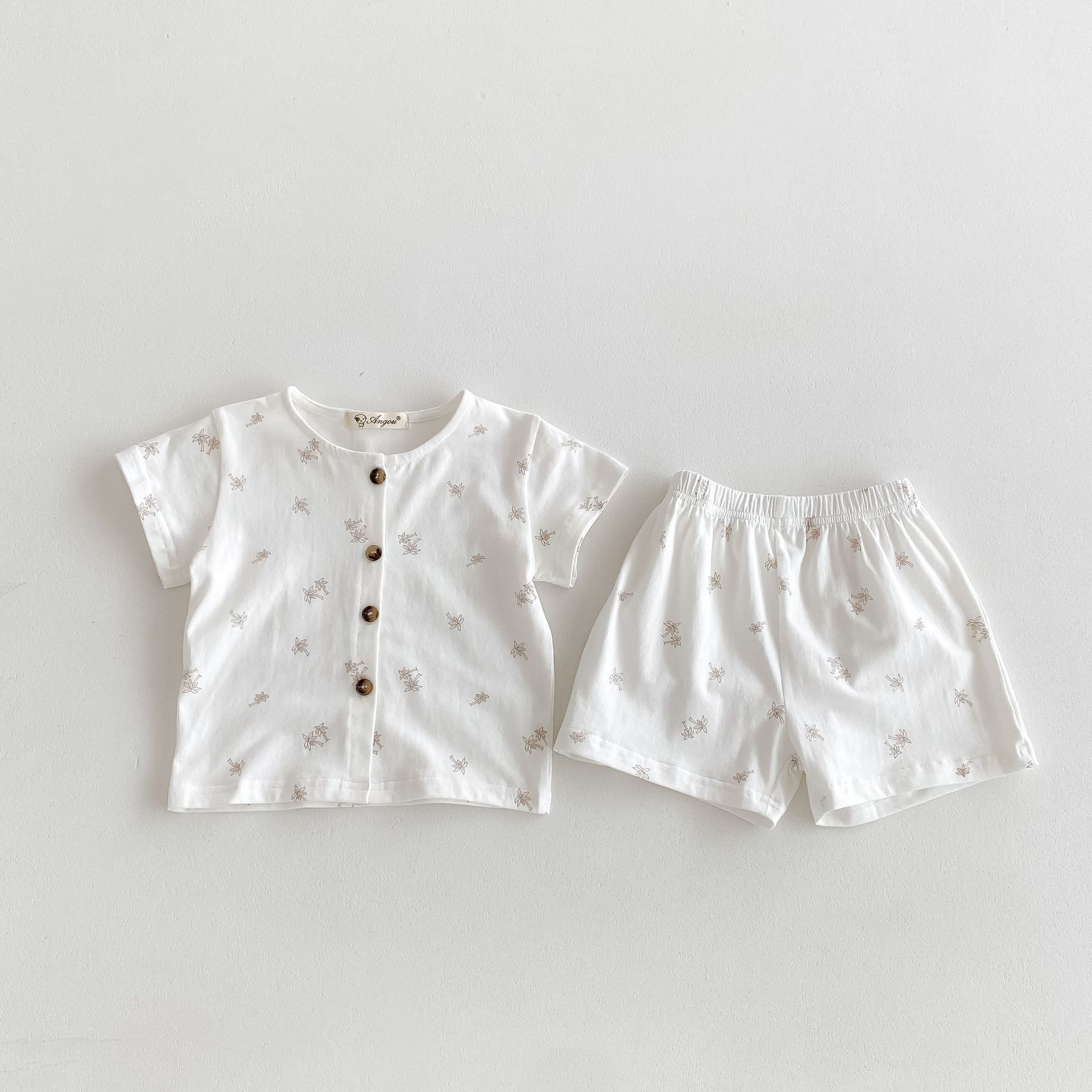 子どもパジャマ 小花刺繍セパレートパジャマ