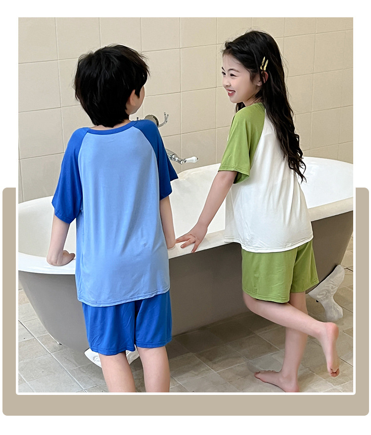 子どもパジャマ ねこモチーフ ラグラン夏パジャマ