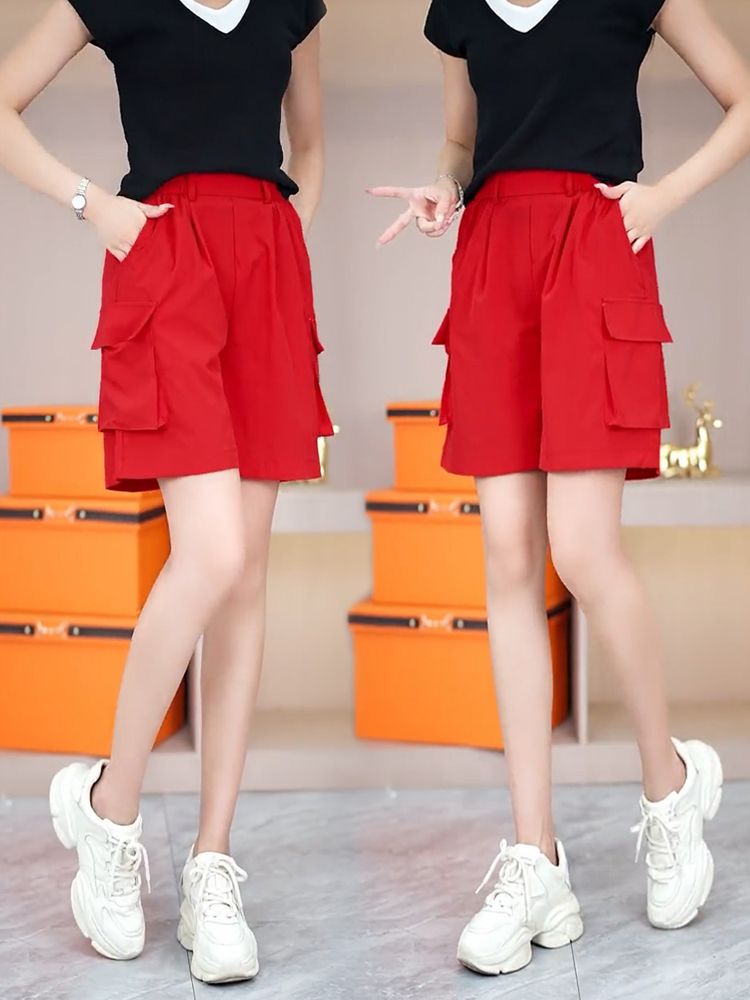 ワークパンツ ポケット付き機能美ショートパンツ