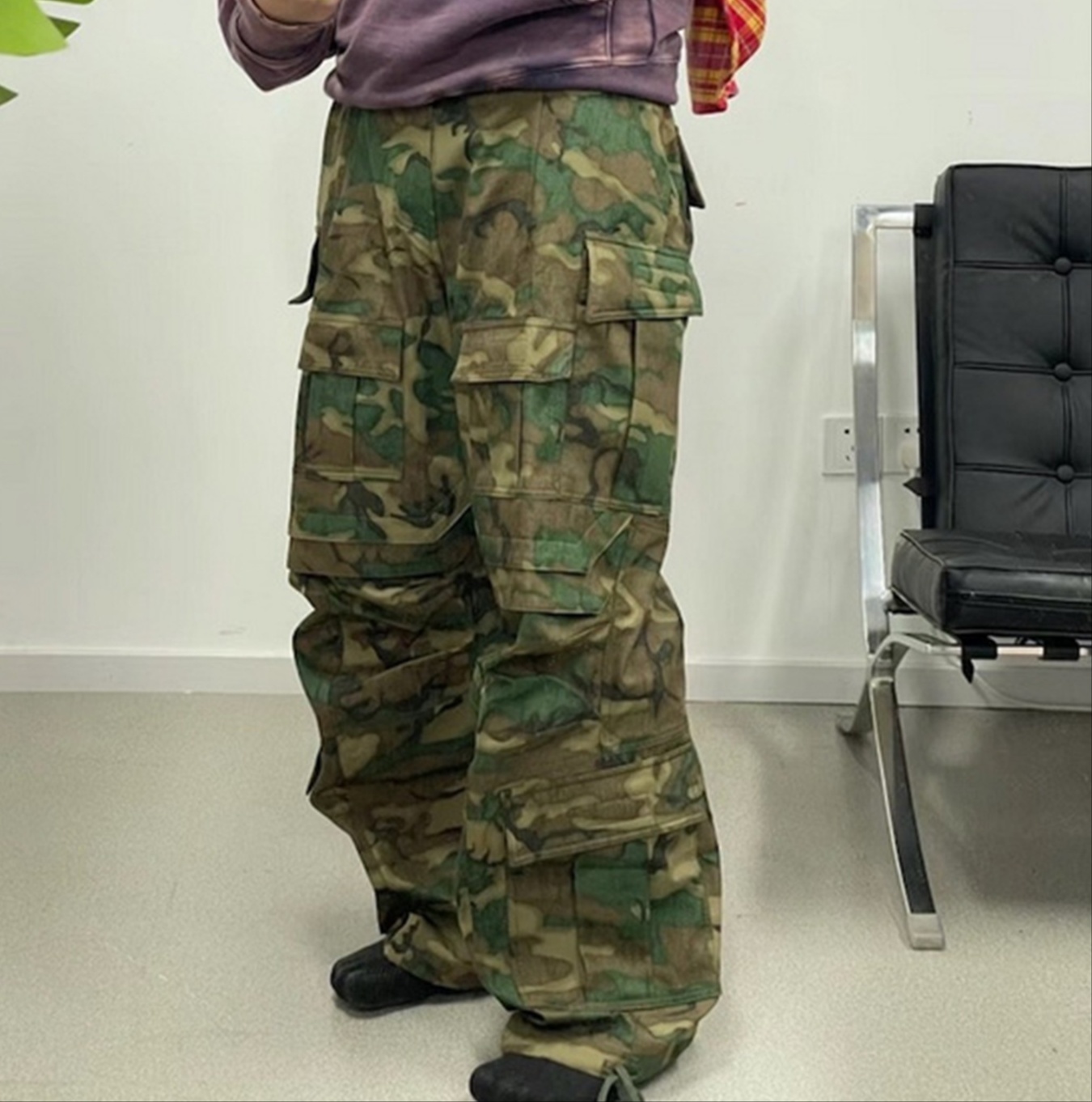 ミリタリー調ユーティリティワークパンツ