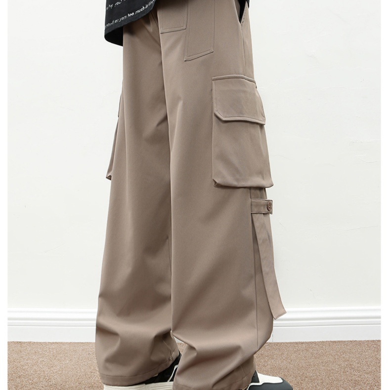 ワークパンツ ゆったりカーゴミリタリーワイドパンツ