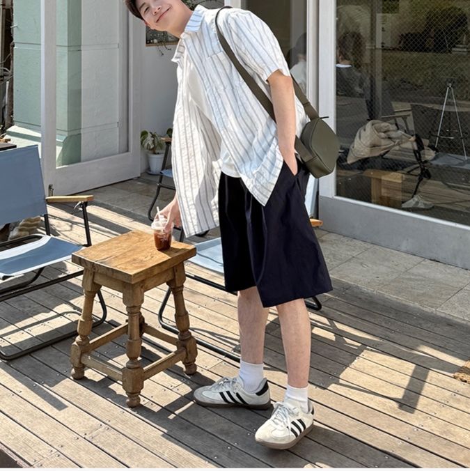 ワークパンツ ゆったりシルエット半ズボン