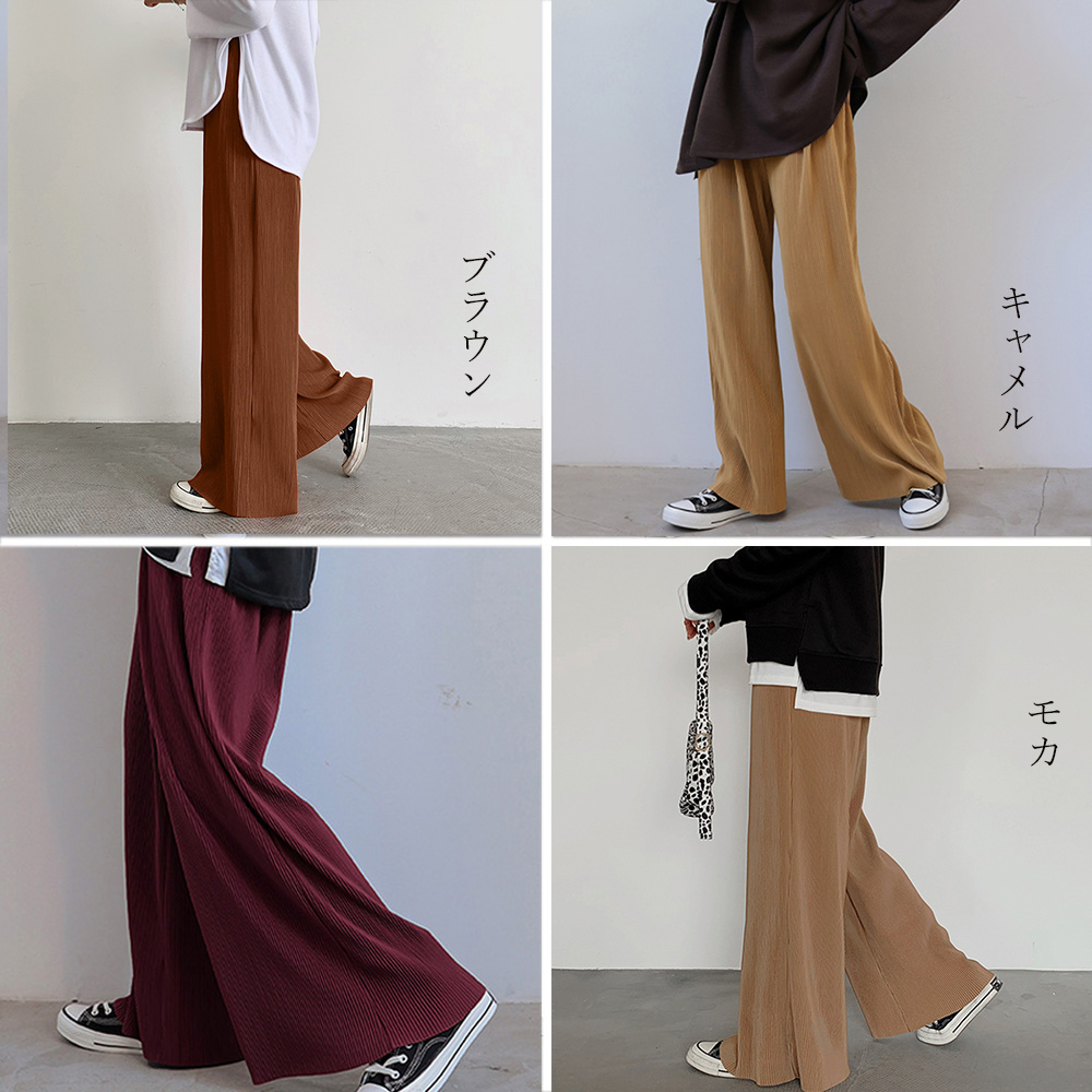 ワークパンツ プリーツワイドチノパン 全12色