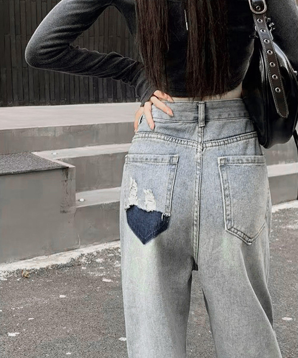 ワークパンツ センターライン美脚デニム ヴィンテージ