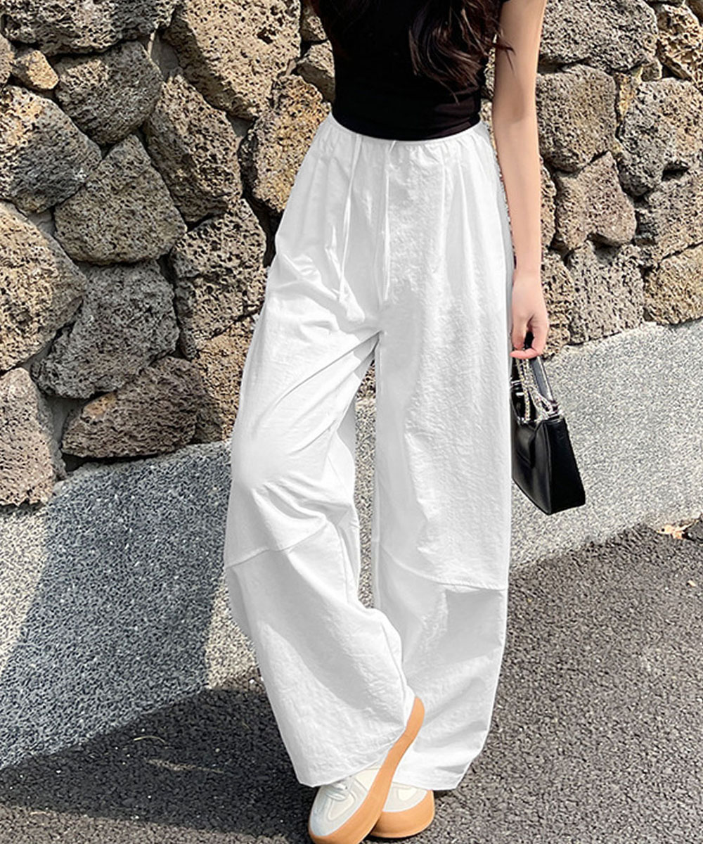 ワークパンツ ハイウエストワイドチノパン 脚長美シルエット