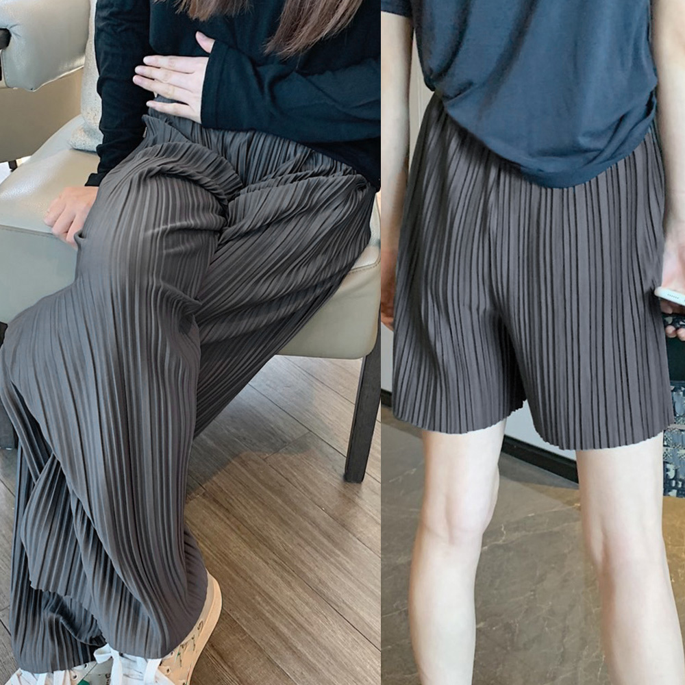 ワークパンツ 冷感プリーツチノパン2枚組 ワイドタイプ
