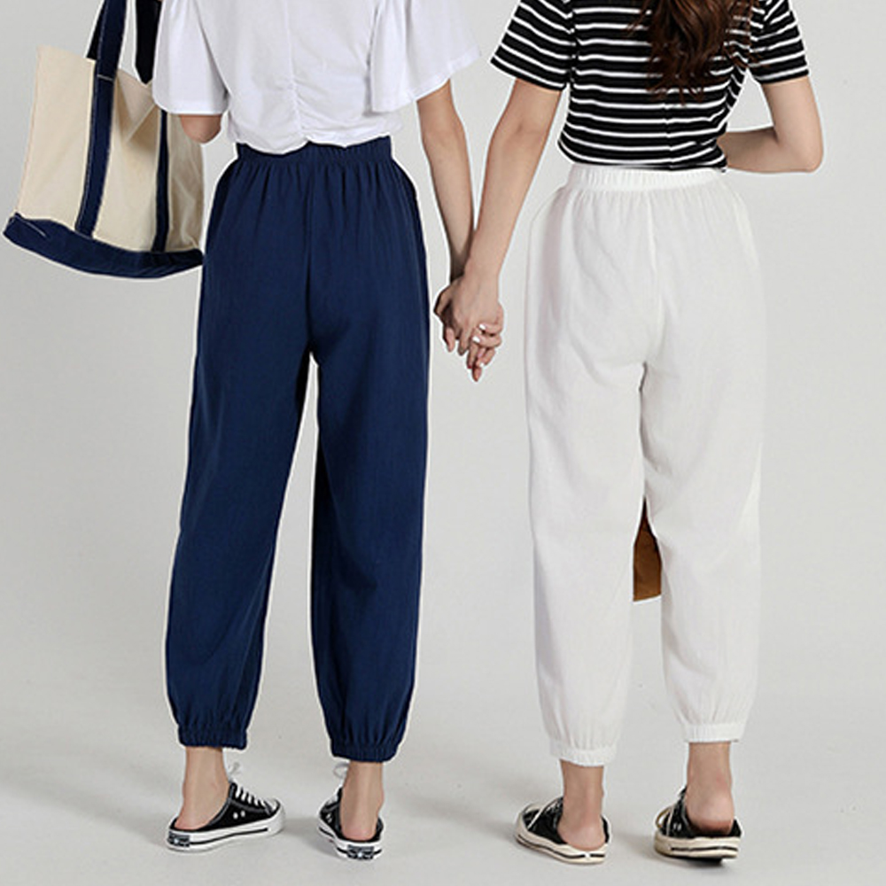 ワークパンツ ゆったり裾絞りチノパン 春夏用ジョガーパンツ