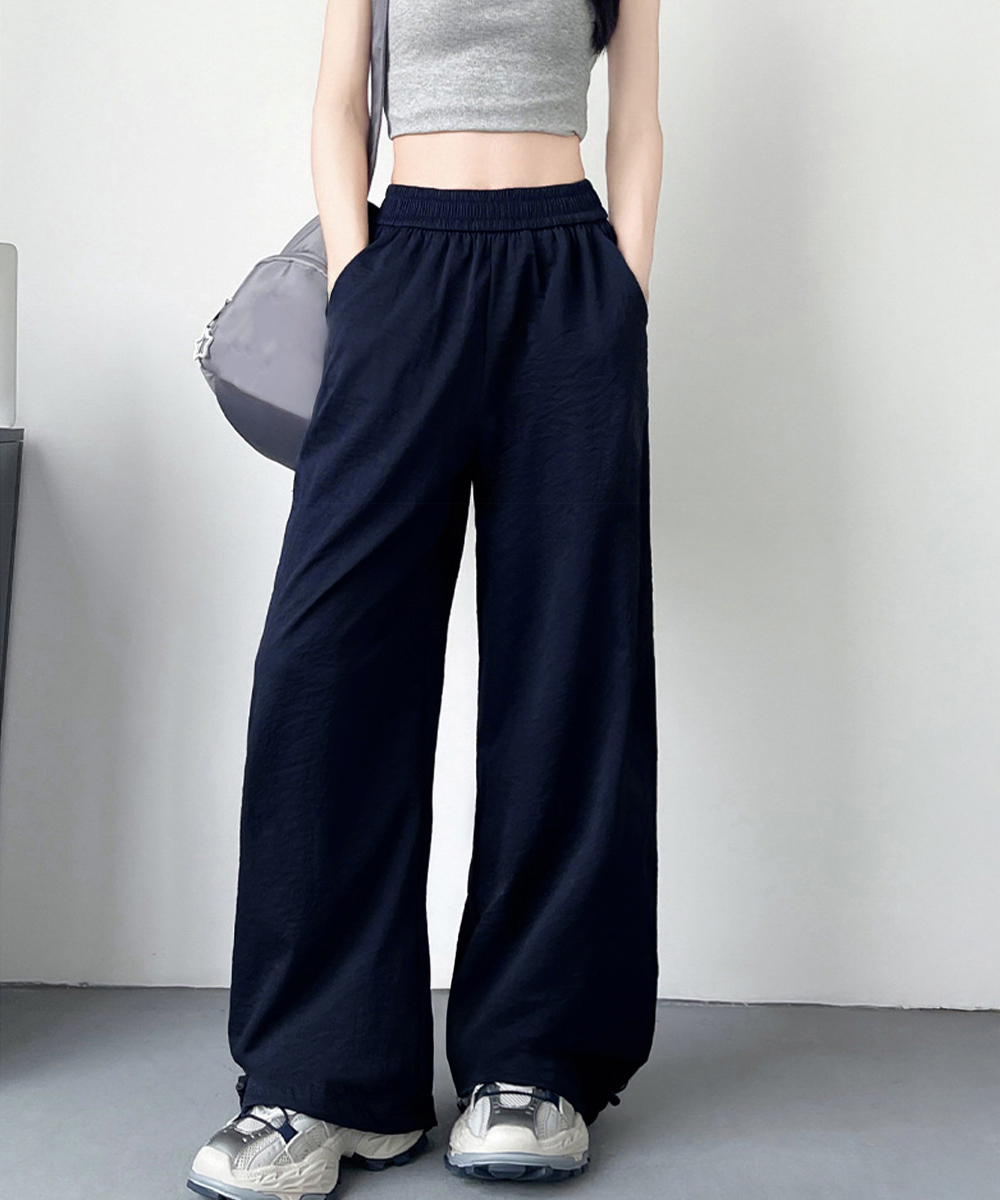 ワークパンツ レディース ハイウエスト ワイドスラックス 美脚パンツ
