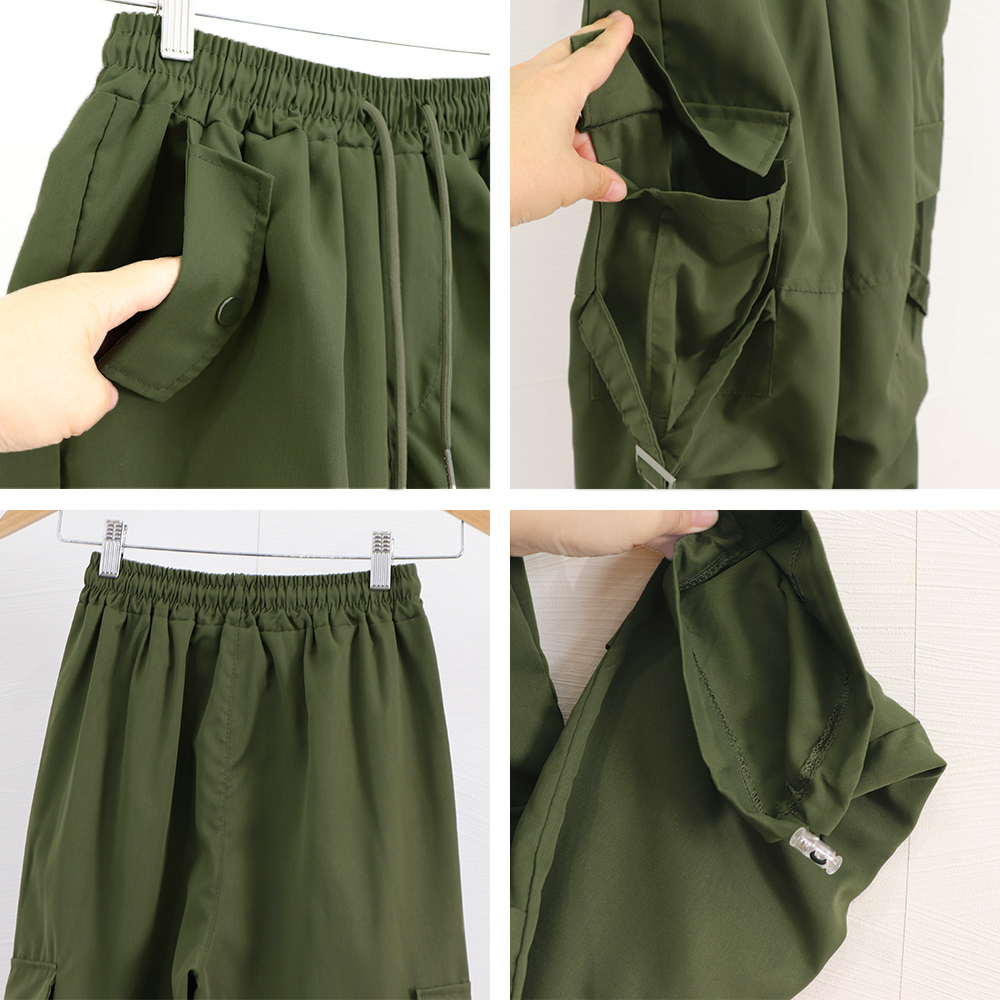 ワークパンツ レディース ハイウエスト カーゴパンツ ワイドシルエット