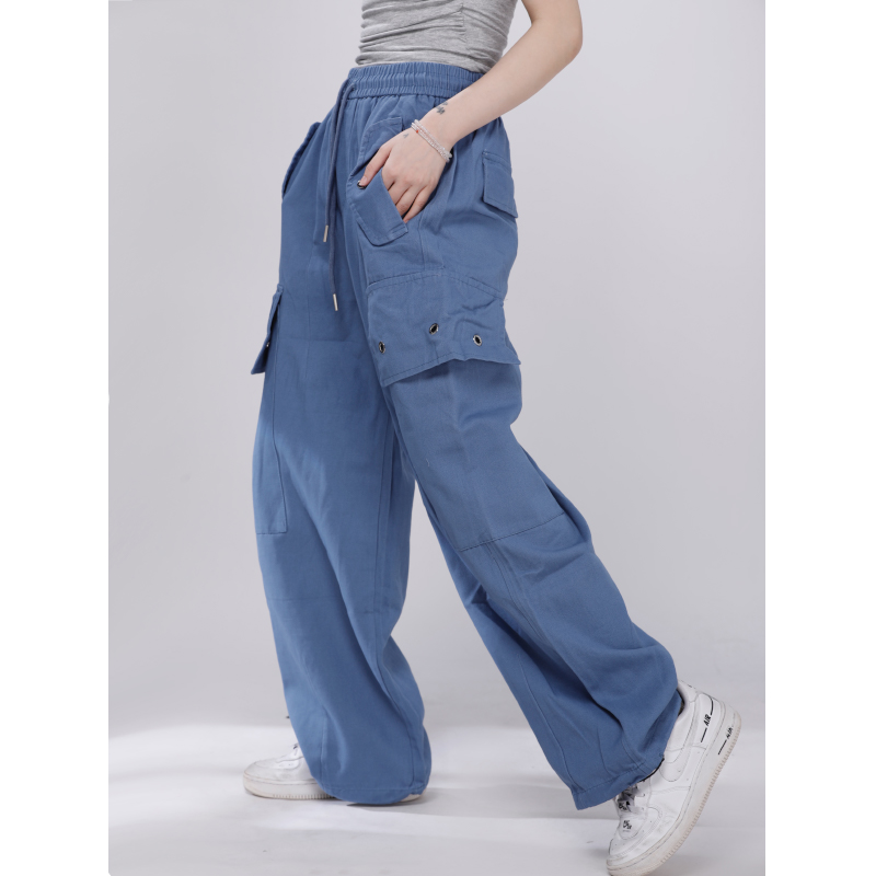 ワークパンツ ゆったりシルエットワイドカーゴパンツ