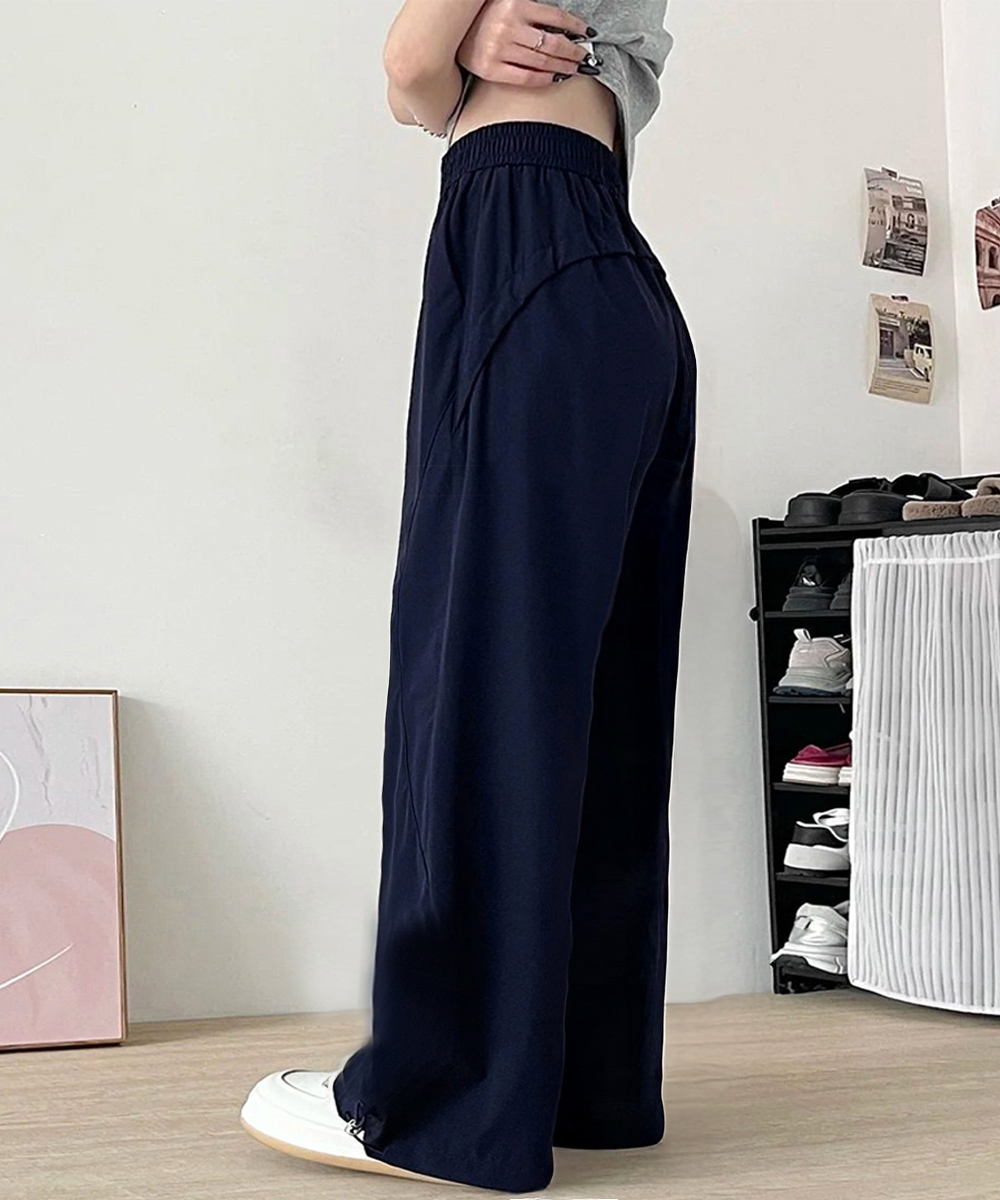 ワークパンツ レディース ハイウエスト ワイドスラックス 美脚パンツ