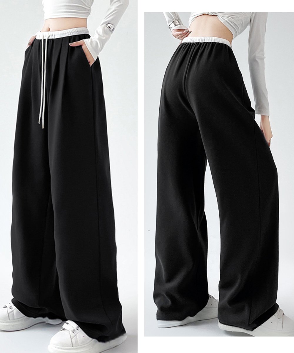ワークパンツ ゆったりワイドチノパン 春夏秋 楽ちん着用