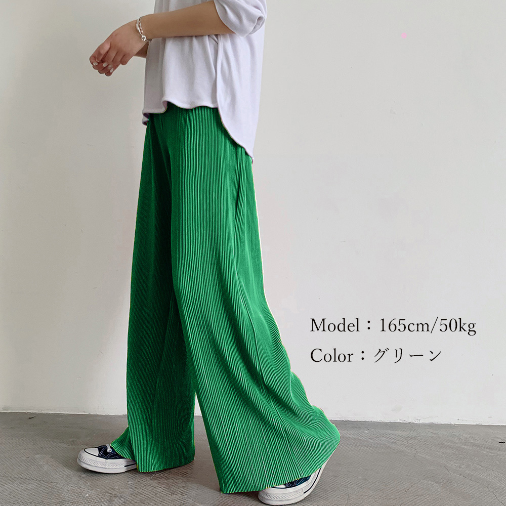 ワークパンツ プリーツワイドチノパン 全12色