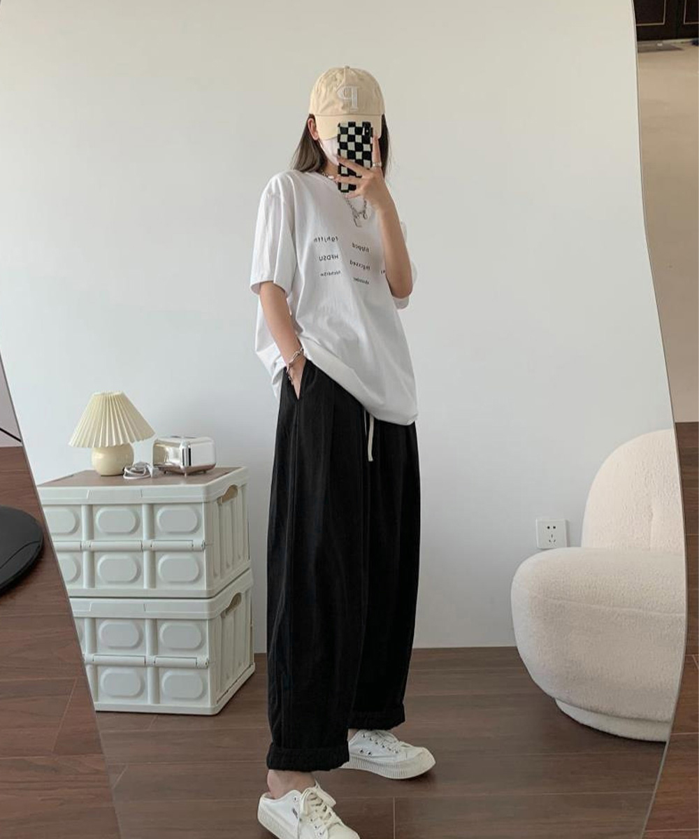 ワークパンツ レディース ゆったりチノパン キャロットシルエット