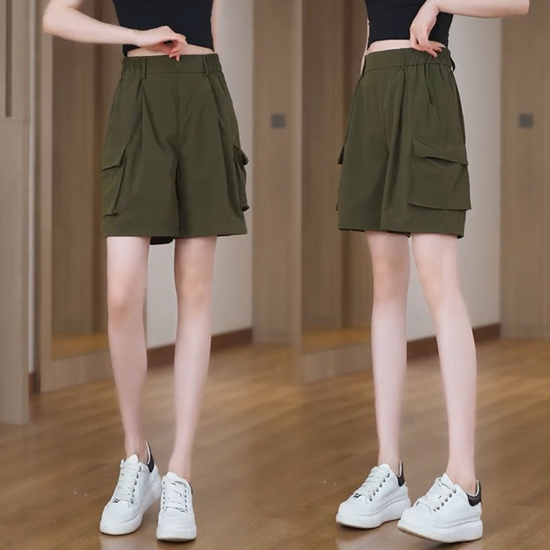 ワークパンツ ポケット付き機能美ショートパンツ