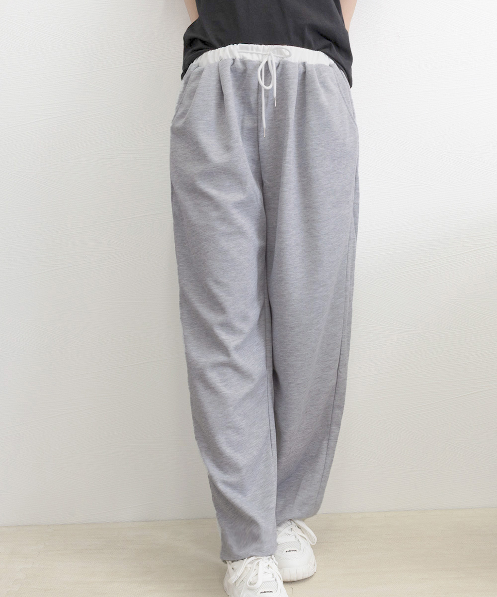 ワークパンツ ゆったりワイドチノパン 春夏秋 楽ちん着用