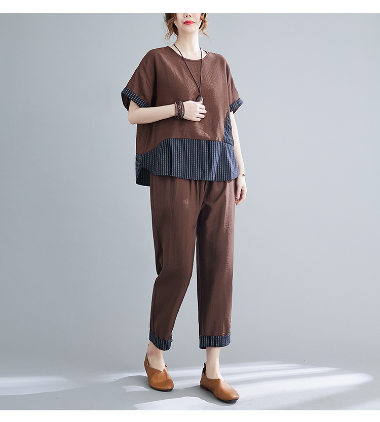 パンツセットアップ 和モダン切替ワイドパンツセットアップ