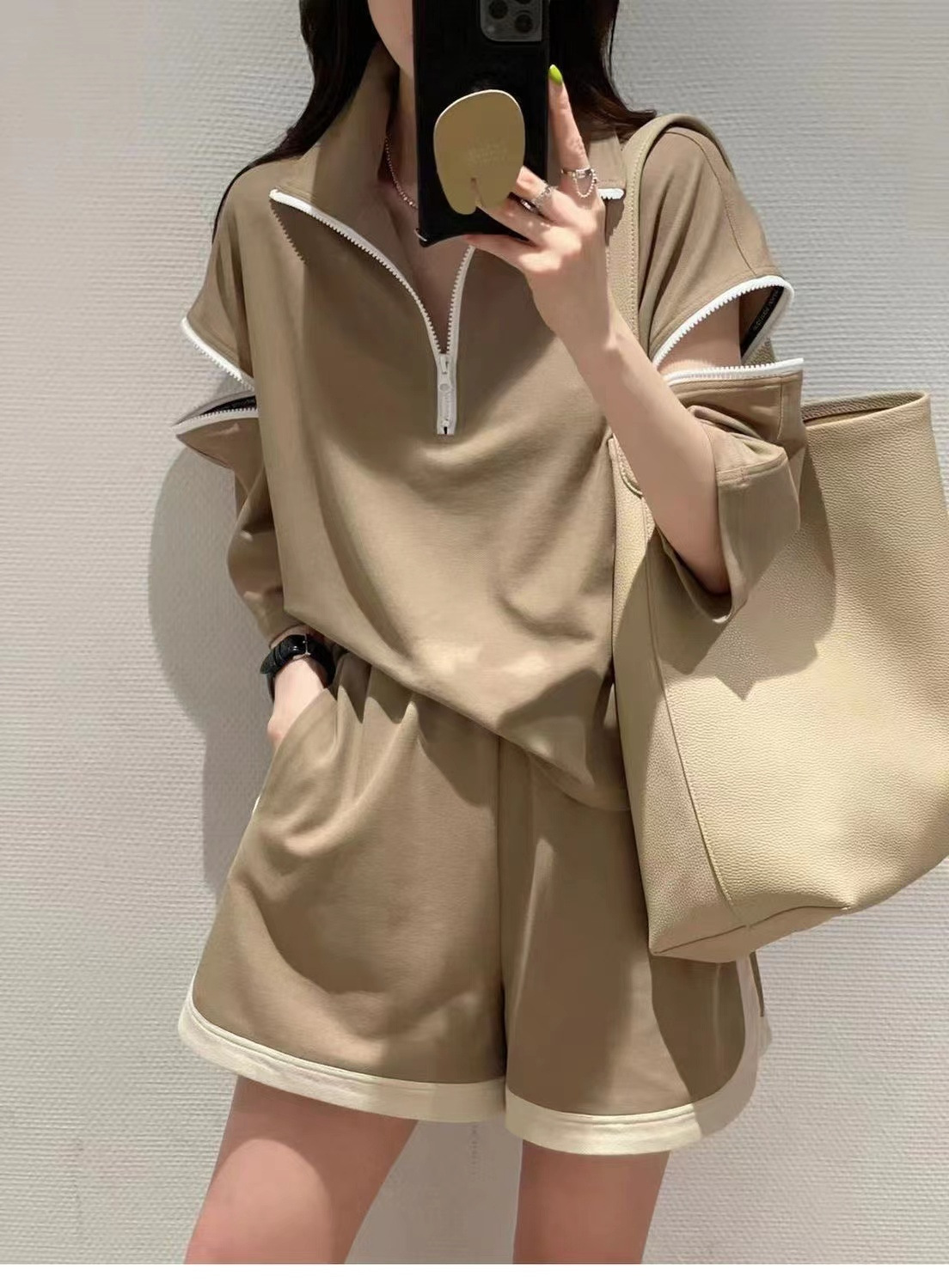 パンツセットアップ ハーフジップ スポーティーセット