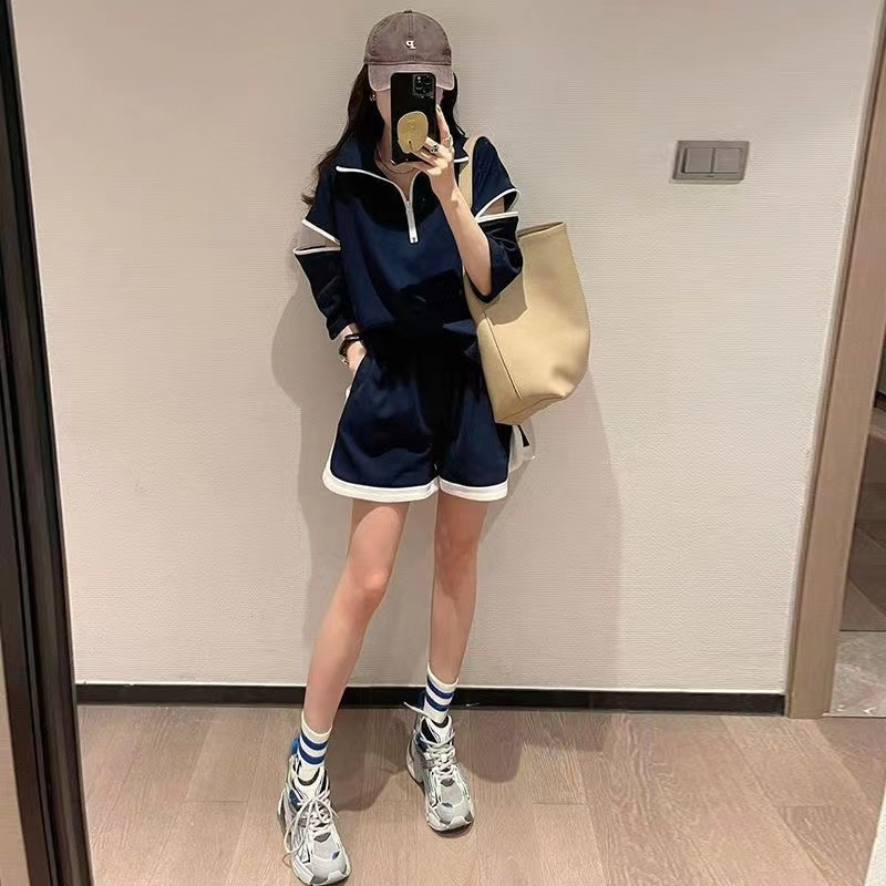パンツセットアップ ハーフジップ スポーティーセット