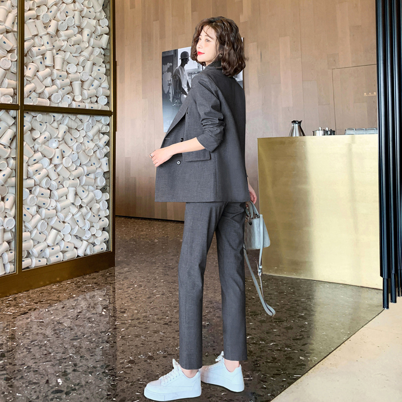 パンツセットアップ 都会的洗練ダブルジャケットセット