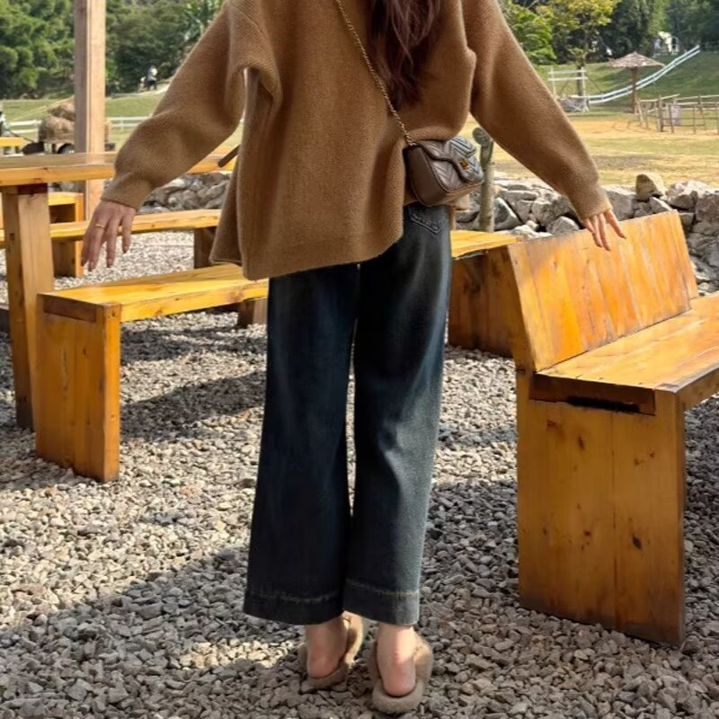 パンツセットアップ こなれ感漂うワイドデニムパンツ