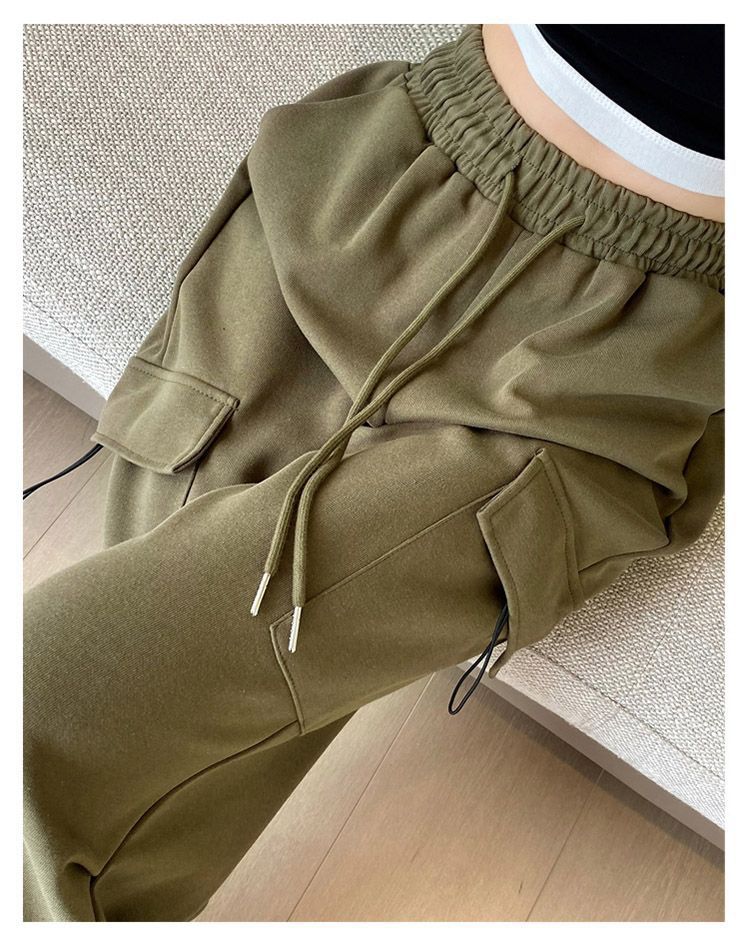 パンツセットアップ カーゴポケット付きリラックスワイドパンツ