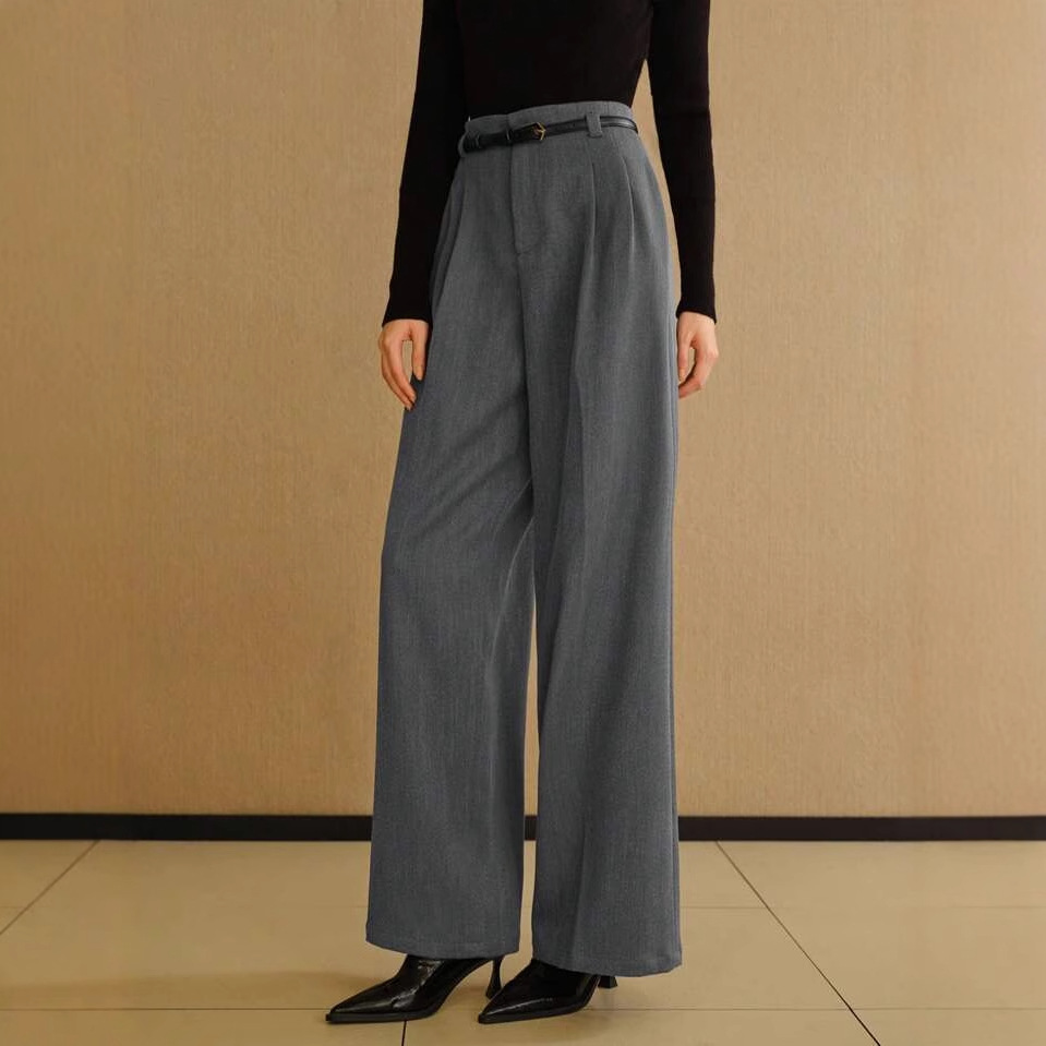 パンツセットアップ ハイウエストワイドパンツセットアップ