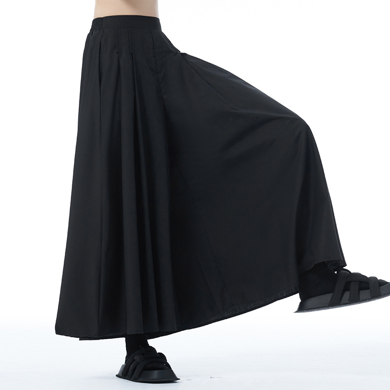 パンツセットアップ 雰囲気たっぷり極上袴風ワイドパンツ