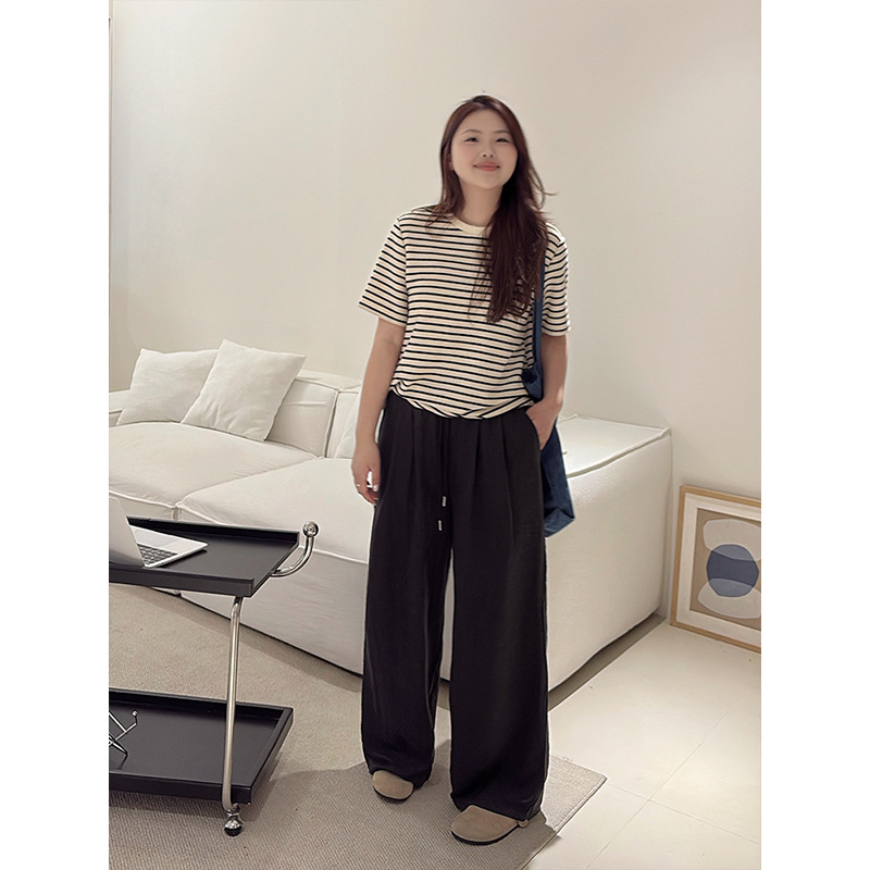 パンツセットアップ リラックスドレープワイドパンツ