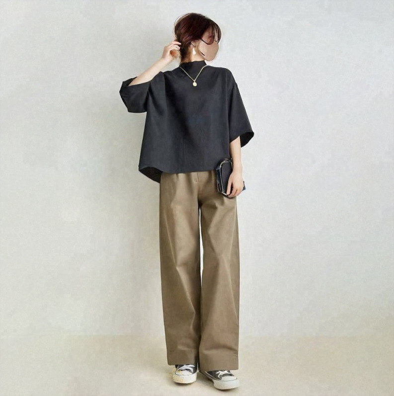 パンツセットアップ 洗練ゆったりパンツセットアップ