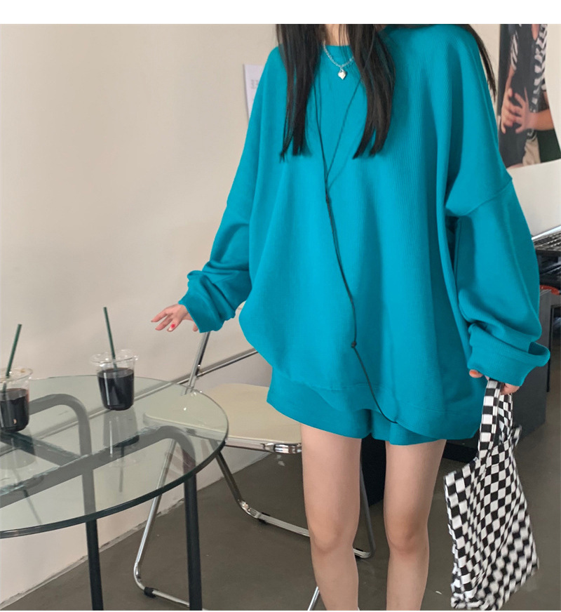 パンツセットアップ ゆったりオーバーサイズスウェット上下セット