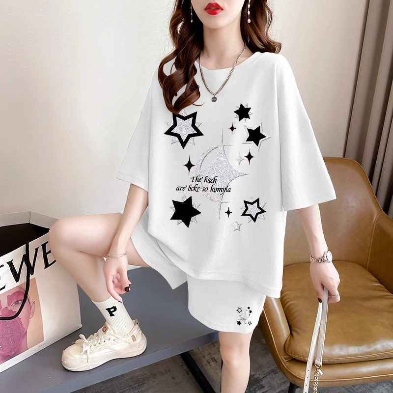 パンツセットアップ ショート 星空ゆったりパンツセットアップ